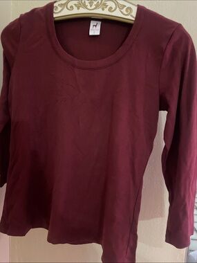 Peruvian Connection Women's Crewneck Sweater Top - Burgundy